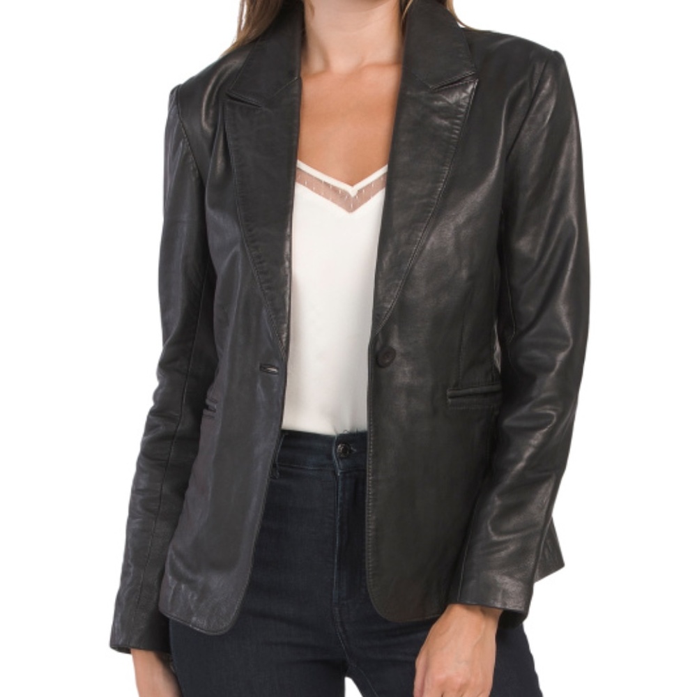 NWT Bod & Christensen Leathe Jacket BLAZER Women's M NWT